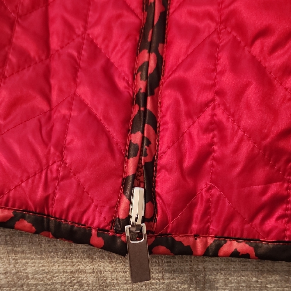 Chico's Red Leopard Print Jacket - image 6